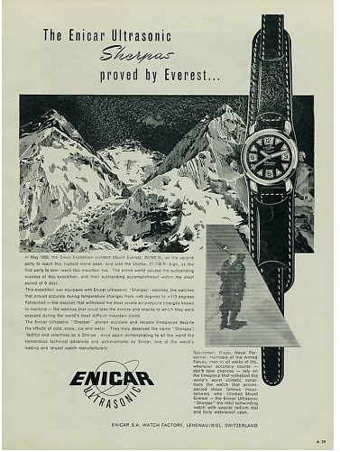 Publicité de la Sherpa Seapearl Ultrasonic qui a été sur l'Everest