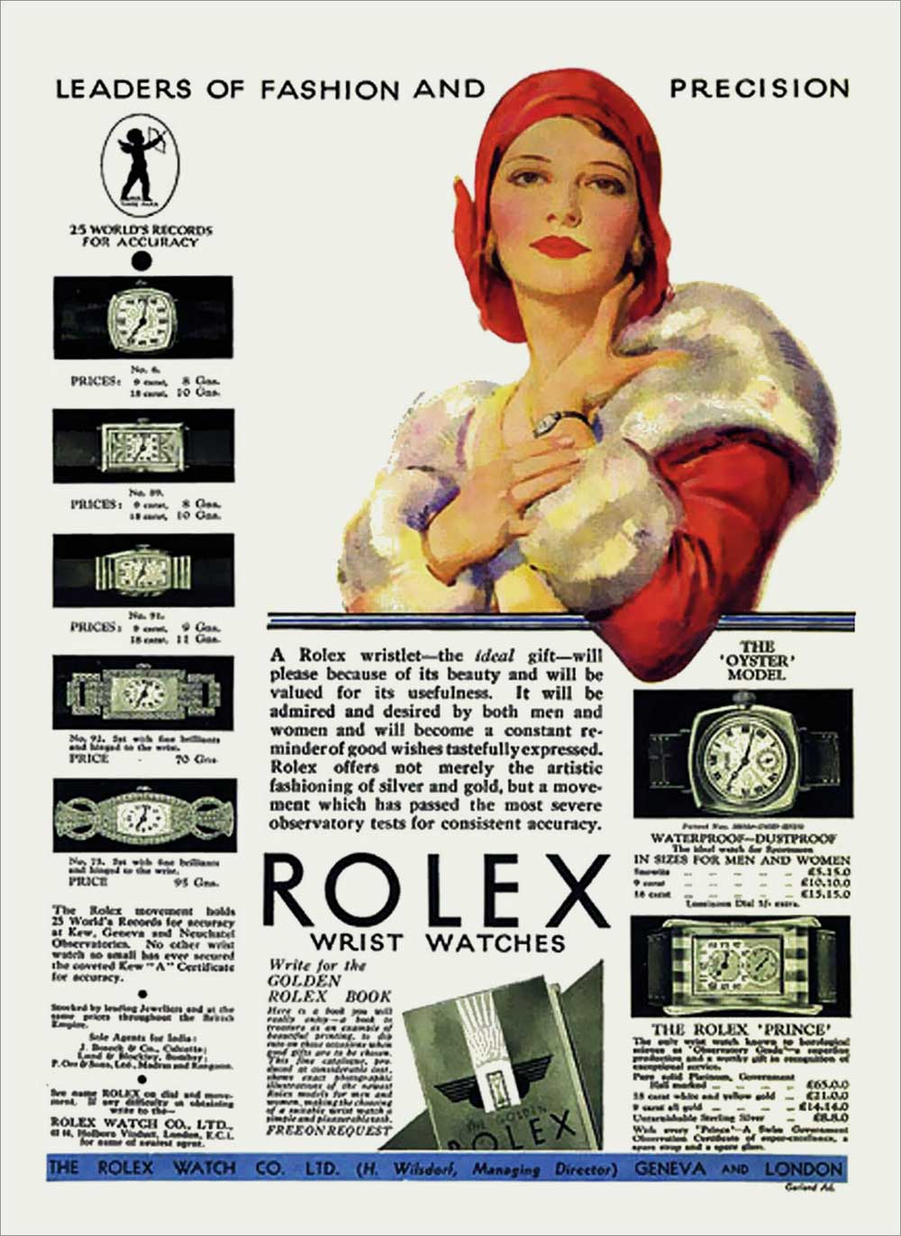 Publicité de Noël de Rolex 1930. Photo Rolexmagazine.com