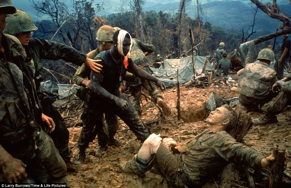 Wounded Marine Gunnery Sgt. Jeremiah Purdie Larry Burrows